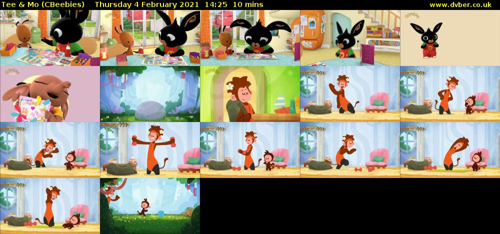 Tee & Mo (CBeebies) Thursday 4 February 2021 14:25 - 14:35