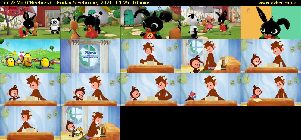 Tee & Mo (CBeebies) Friday 5 February 2021 14:25 - 14:35
