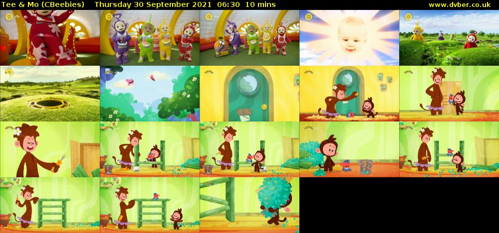 Tee & Mo (CBeebies) Thursday 30 September 2021 06:30 - 06:40