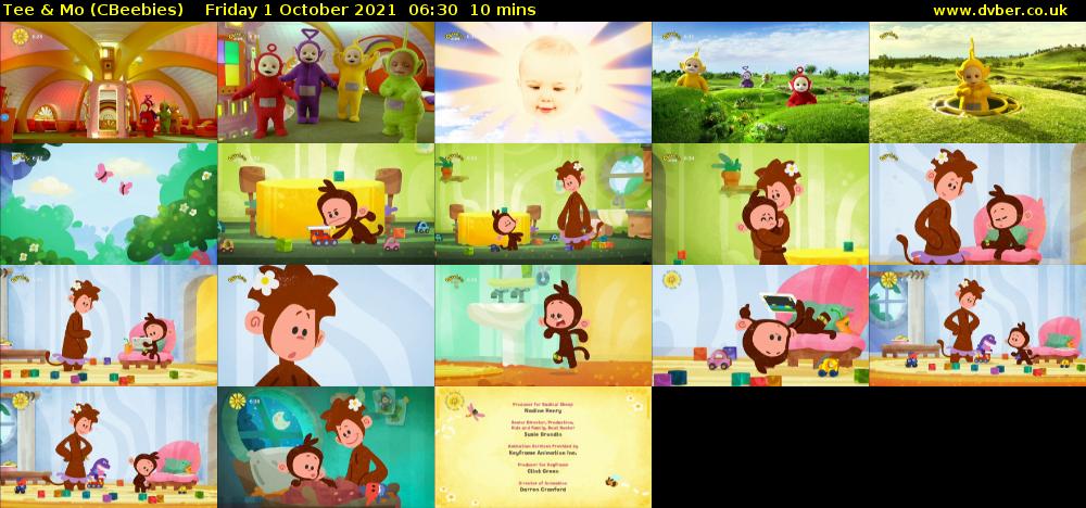 Tee & Mo (CBeebies) Friday 1 October 2021 06:30 - 06:40