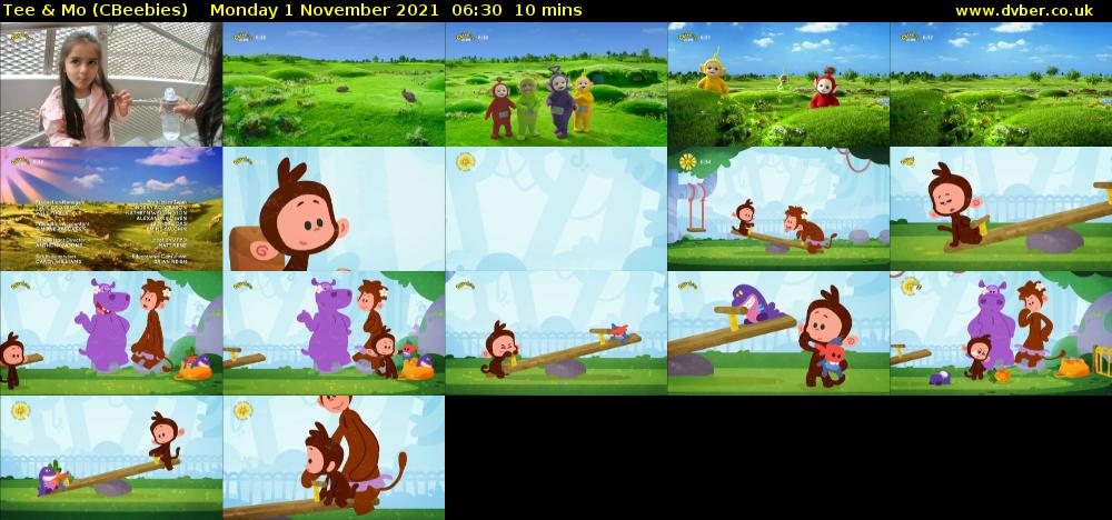 Tee & Mo (CBeebies) Monday 1 November 2021 06:30 - 06:40
