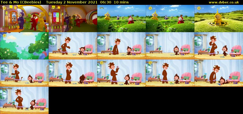 Tee & Mo (CBeebies) Tuesday 2 November 2021 06:30 - 06:40