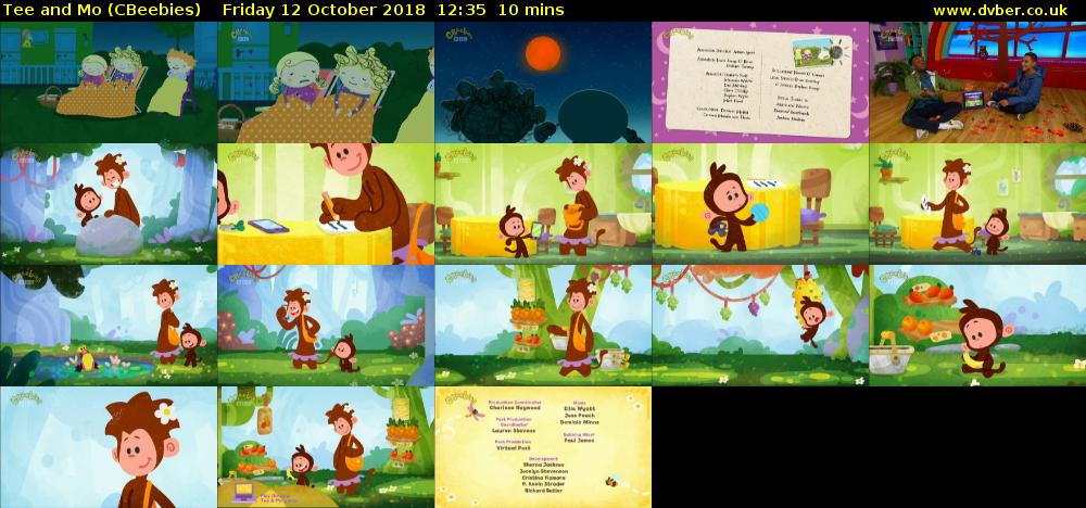 Tee and Mo (CBeebies) Friday 12 October 2018 12:35 - 12:45