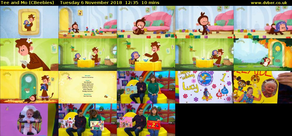 Tee and Mo (CBeebies) Tuesday 6 November 2018 12:35 - 12:45