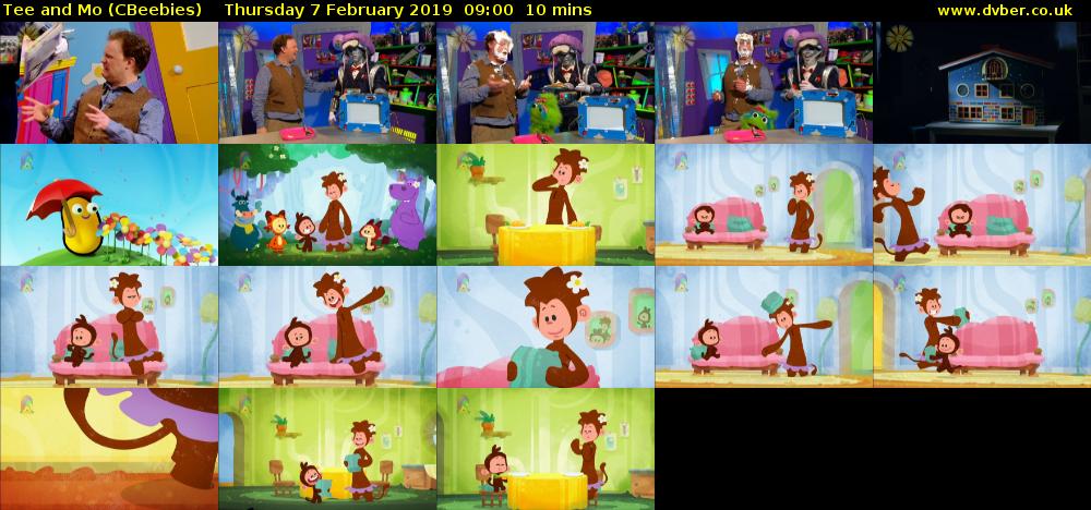 Tee and Mo (CBeebies) Thursday 7 February 2019 09:00 - 09:10