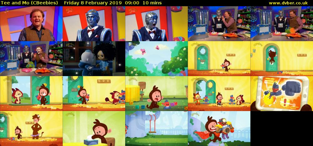 Tee and Mo (CBeebies) Friday 8 February 2019 09:00 - 09:10