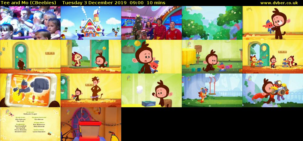 Tee and Mo (CBeebies) Tuesday 3 December 2019 09:00 - 09:10