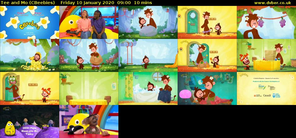 Tee and Mo (CBeebies) Friday 10 January 2020 09:00 - 09:10