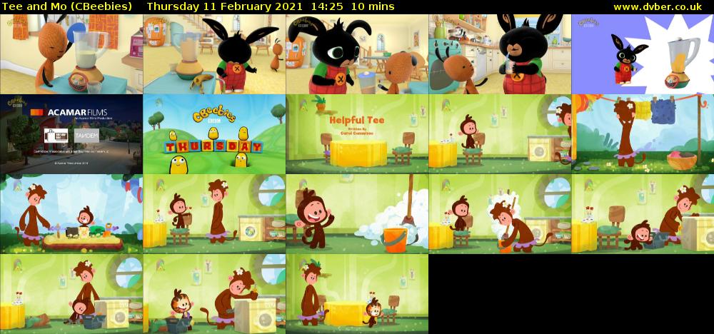 Tee and Mo (CBeebies) Thursday 11 February 2021 14:25 - 14:35
