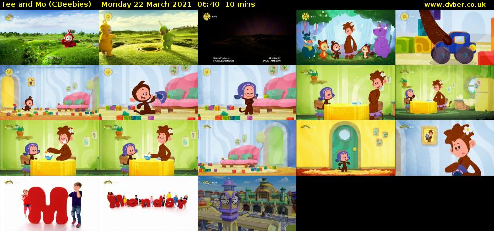 Tee and Mo (CBeebies) Monday 22 March 2021 06:40 - 06:50