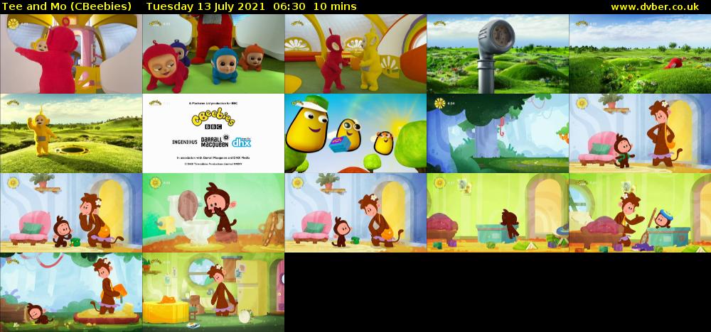 Tee and Mo (CBeebies) Tuesday 13 July 2021 06:30 - 06:40