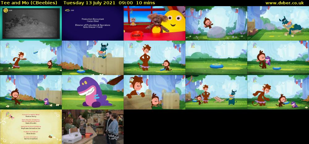 Tee and Mo (CBeebies) Tuesday 13 July 2021 09:00 - 09:10