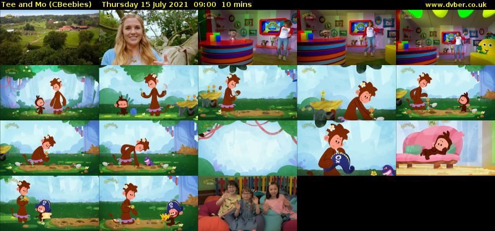 Tee and Mo (CBeebies) Thursday 15 July 2021 09:00 - 09:10