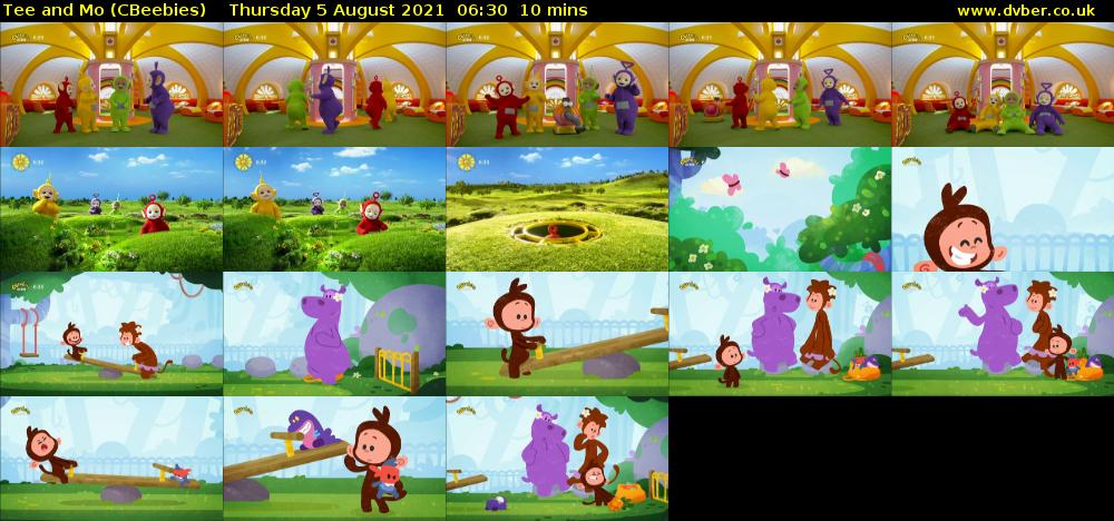 Tee and Mo (CBeebies) Thursday 5 August 2021 06:30 - 06:40