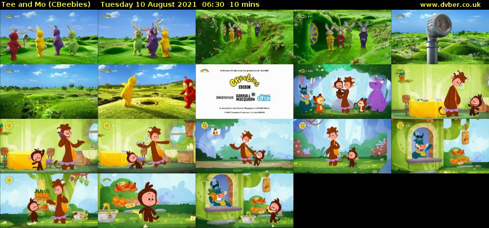 Tee and Mo (CBeebies) Tuesday 10 August 2021 06:30 - 06:40