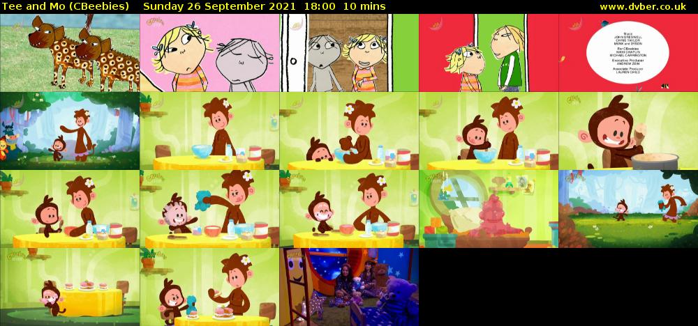 Tee and Mo (CBeebies) Sunday 26 September 2021 18:00 - 18:10