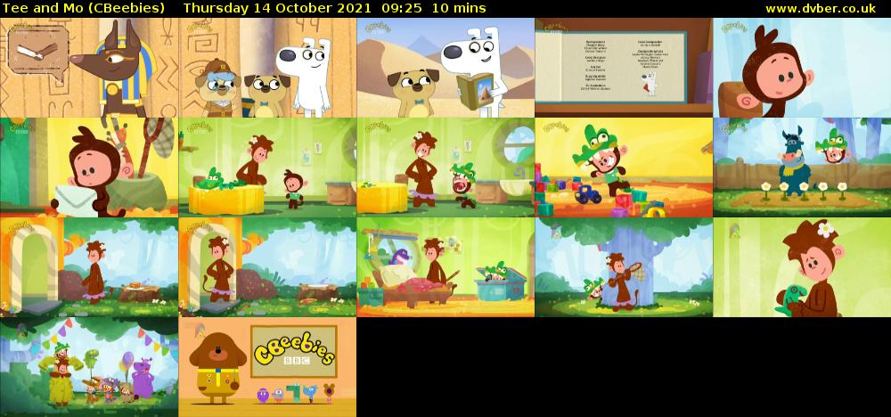 Tee and Mo (CBeebies) Thursday 14 October 2021 09:25 - 09:35