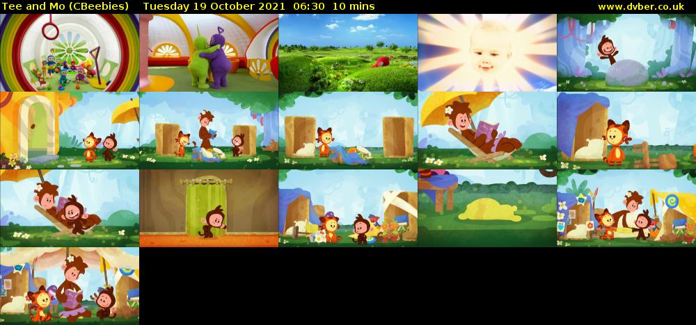 Tee and Mo (CBeebies) Tuesday 19 October 2021 06:30 - 06:40