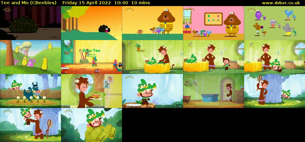 Tee and Mo (CBeebies) Friday 15 April 2022 10:40 - 10:50