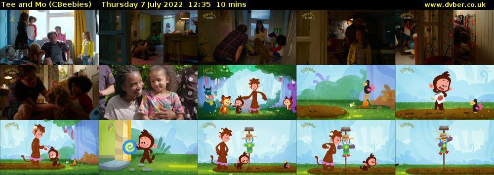 Tee and Mo (CBeebies) Thursday 7 July 2022 12:35 - 12:45