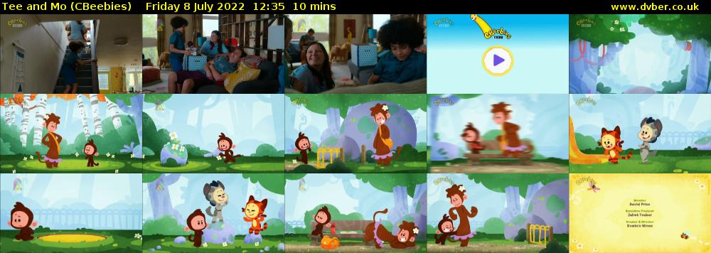 Tee and Mo (CBeebies) Friday 8 July 2022 12:35 - 12:45