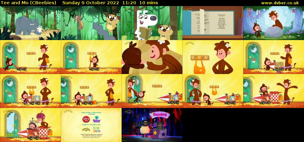 Tee and Mo (CBeebies) Sunday 9 October 2022 11:20 - 11:30