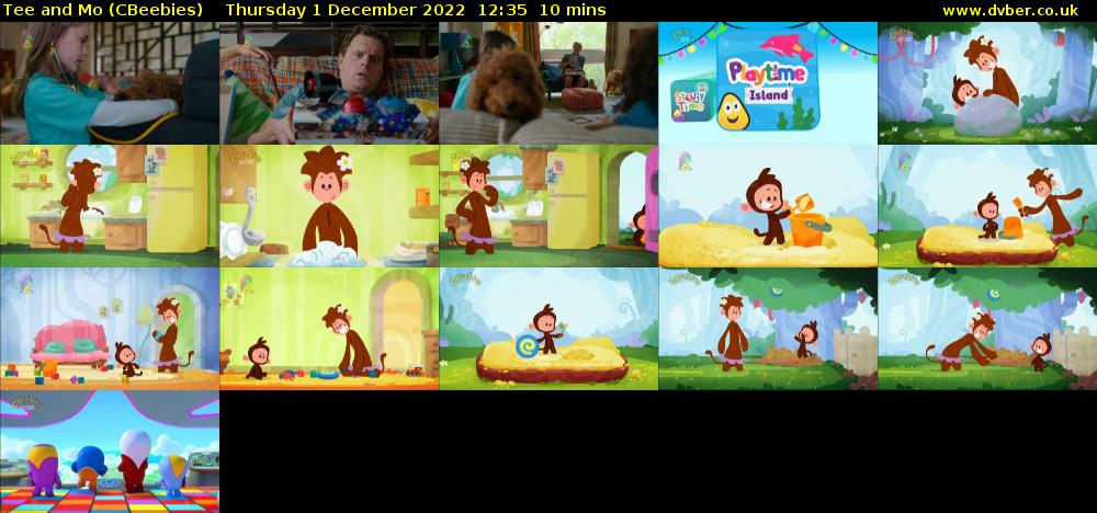 Tee and Mo (CBeebies) Thursday 1 December 2022 12:35 - 12:45