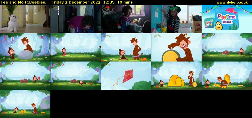 Tee and Mo (CBeebies) Friday 2 December 2022 12:35 - 12:45