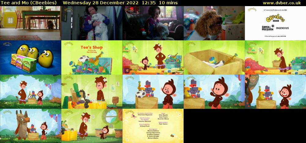 Tee and Mo (CBeebies) Wednesday 28 December 2022 12:35 - 12:45