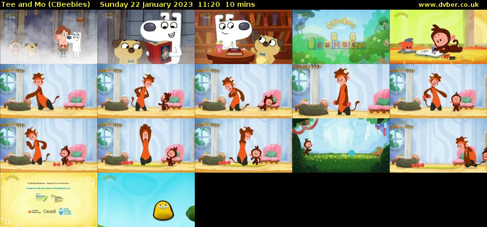 Tee and Mo (CBeebies) Sunday 22 January 2023 11:20 - 11:30