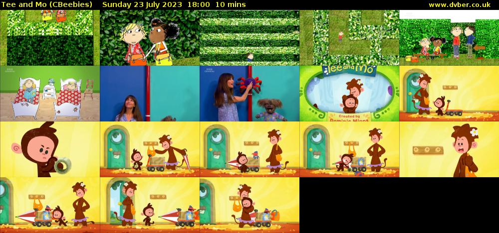 Tee and Mo (CBeebies) Sunday 23 July 2023 18:00 - 18:10