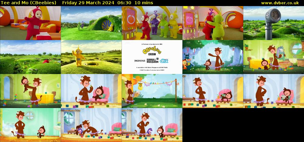 Tee and Mo (CBeebies) Friday 29 March 2024 06:30 - 06:40