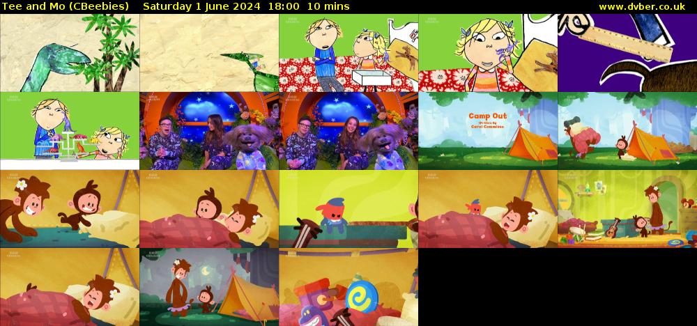 Tee and Mo (CBeebies) Saturday 1 June 2024 18:00 - 18:10