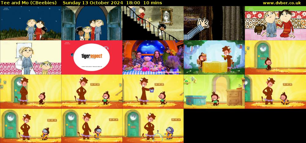 Tee and Mo (CBeebies) Sunday 13 October 2024 18:00 - 18:10