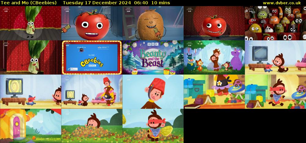 Tee and Mo (CBeebies) Tuesday 17 December 2024 06:40 - 06:50