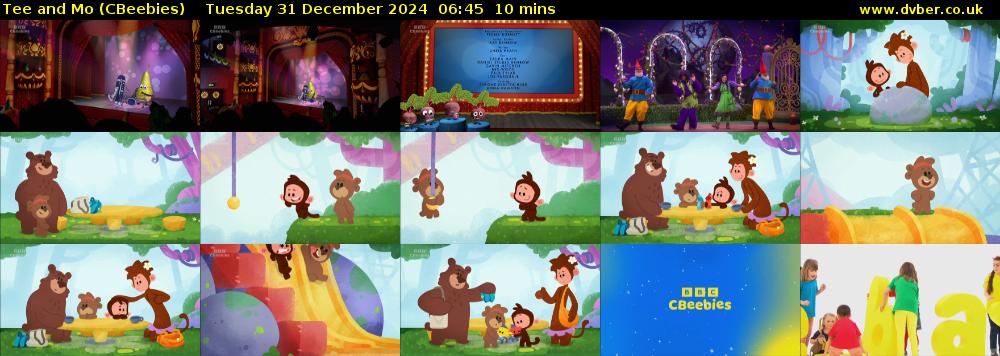 Tee and Mo (CBeebies) Tuesday 31 December 2024 06:45 - 06:55