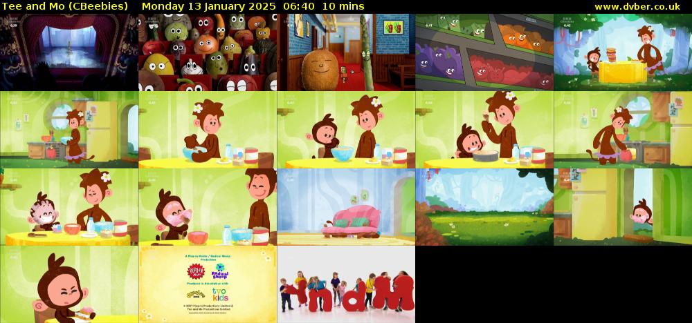 Tee and Mo (CBeebies) Monday 13 January 2025 06:40 - 06:50