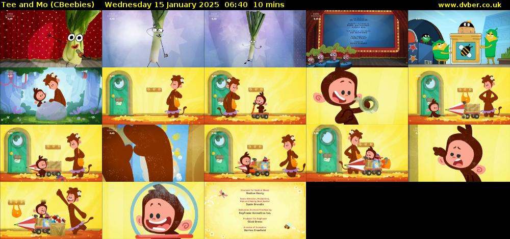 Tee and Mo (CBeebies) Wednesday 15 January 2025 06:40 - 06:50
