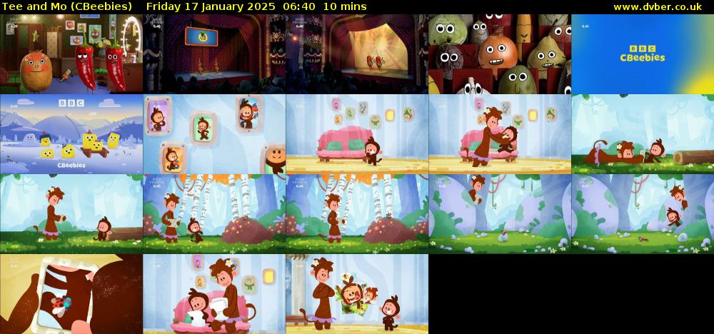 Tee and Mo (CBeebies) Friday 17 January 2025 06:40 - 06:50
