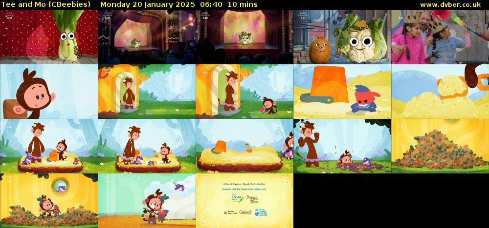 Tee and Mo (CBeebies) Monday 20 January 2025 06:40 - 06:50