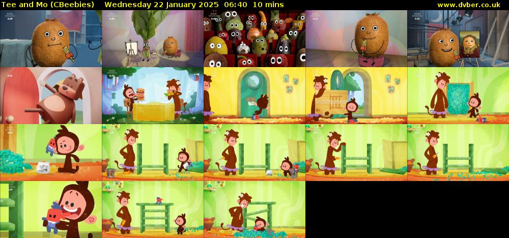 Tee and Mo (CBeebies) Wednesday 22 January 2025 06:40 - 06:50