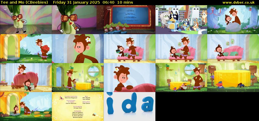 Tee and Mo (CBeebies) Friday 31 January 2025 06:40 - 06:50