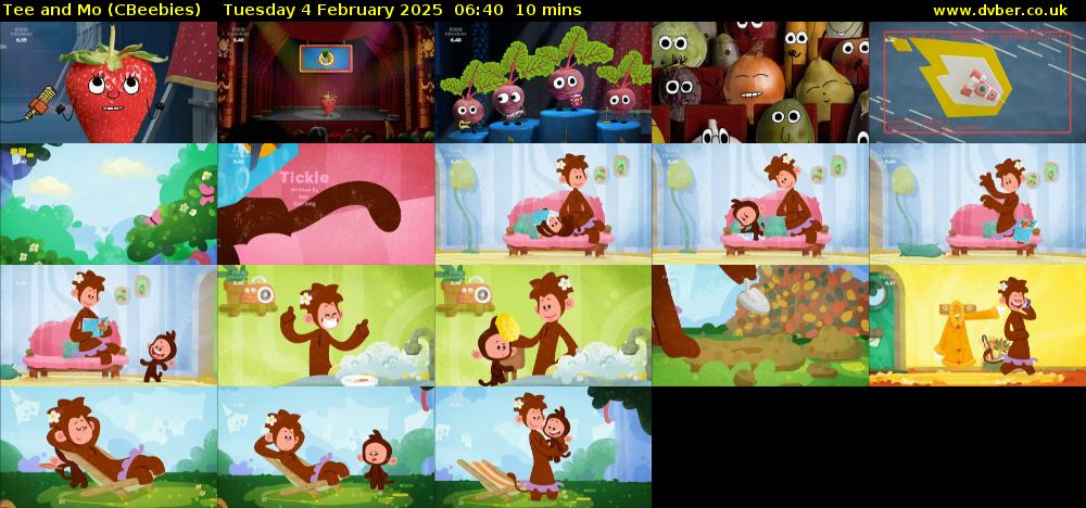 Tee and Mo (CBeebies) Tuesday 4 February 2025 06:40 - 06:50