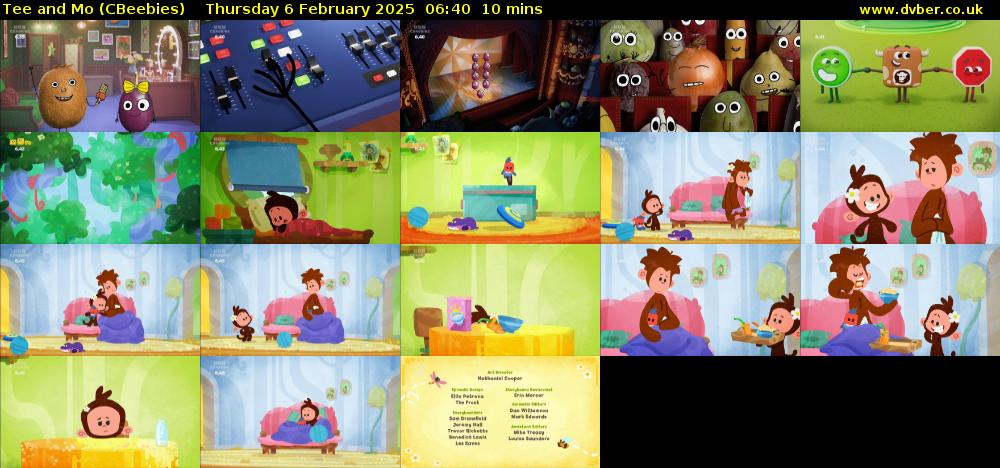 Tee and Mo (CBeebies) Thursday 6 February 2025 06:40 - 06:50