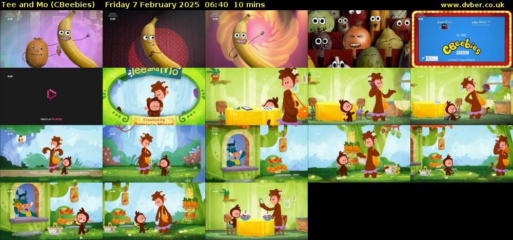 Tee and Mo (CBeebies) Friday 7 February 2025 06:40 - 06:50