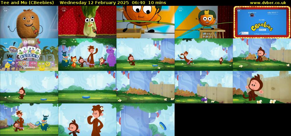 Tee and Mo (CBeebies) Wednesday 12 February 2025 06:40 - 06:50