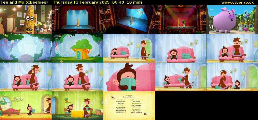 Tee and Mo (CBeebies) Thursday 13 February 2025 06:40 - 06:50