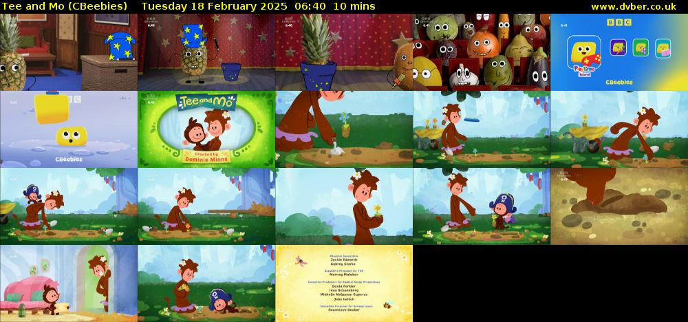 Tee and Mo (CBeebies) Tuesday 18 February 2025 06:40 - 06:50