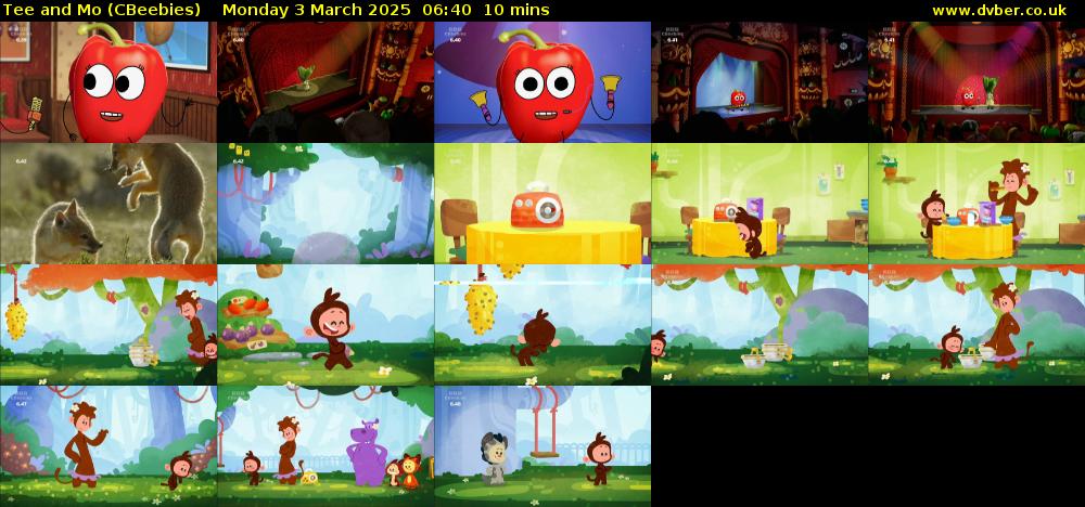 Tee and Mo (CBeebies) Monday 3 March 2025 06:40 - 06:50