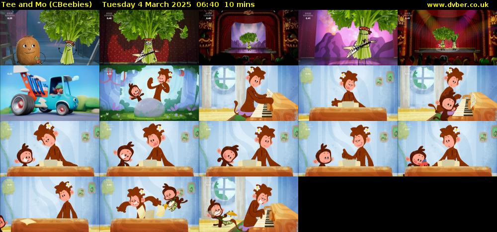 Tee and Mo (CBeebies) Tuesday 4 March 2025 06:40 - 06:50